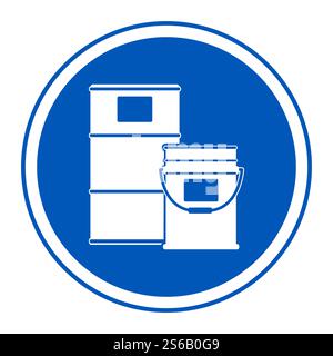 Paint Drum Area Symbol Sign Isolate On White Background,Vector Illustration EPS.10 Stock Vector
