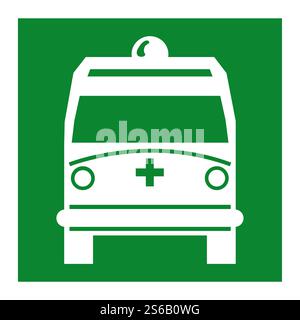 Ambulance Pick Up Point Symbol Isolate On White Background,Vector Illustration EPS.10 Stock Vector