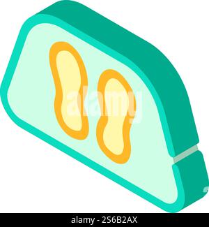 clean feet carpet isometric icon vector. clean feet carpet sign. isolated symbol illustration. clean feet carpet isometric icon vector illustration Stock Vector