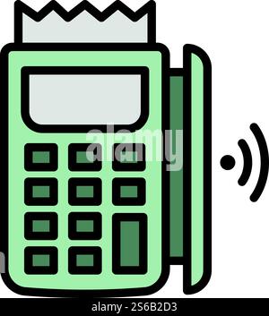 Contactless payment icon. Outline contactless payment vector icon for web design isolated on white background. Contactless payment icon, outline style Stock Vector