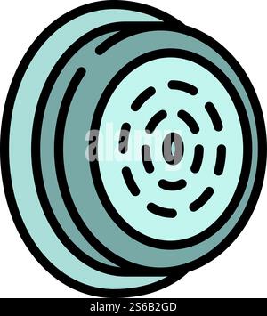 Pool inside filter icon. Outline pool inside filter vector icon for web design isolated on white background. Pool inside filter icon, outline style Stock Vector