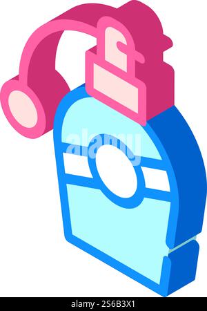 aromatic spray bottle isometric icon vector. aromatic spray bottle sign. isolated symbol illustration. aromatic spray bottle isometric icon vector illustration Stock Vector