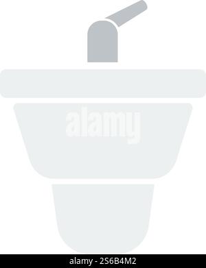 Bidet Icon. Flat Color Design. Vector Illustration. Stock Vector