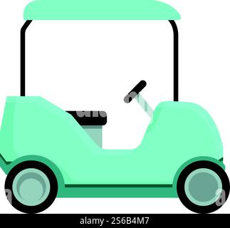 Auto golf cart icon. Cartoon of auto golf cart vector icon for web design isolated on white background. Auto golf cart icon, cartoon style Stock Vector