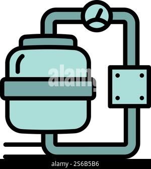 Pool pump icon. Outline pool pump vector icon for web design isolated on white background. Pool pump icon, outline style Stock Vector