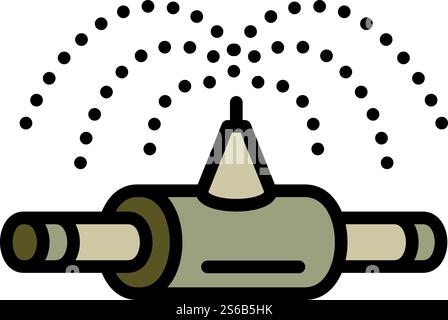 Water irrigation icon. Outline water irrigation vector icon for web design isolated on white background. Water irrigation icon, outline style Stock Vector