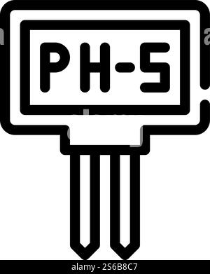ph meter measuring equipment line icon vector. ph meter measuring equipment sign. isolated contour symbol black illustration. ph meter measuring equipment line icon vector illustration Stock Vector