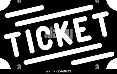 lottery ticket glyph icon vector. lottery ticket sign. isolated contour symbol black illustration. lottery ticket glyph icon vector isolated illustration Stock Vector