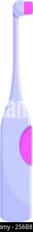 Electric toothbrush icon. Cartoon of electric toothbrush vector icon for web design isolated on white background. Electric toothbrush icon, cartoon style Stock Vector