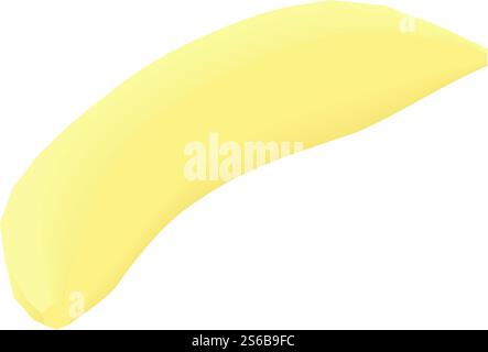 Clean banana icon. Isometric of clean banana vector icon for web design isolated on white background. Clean banana icon, isometric style Stock Vector