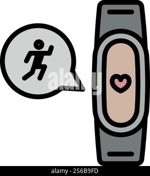 Fitness smartwatch icon. Outline fitness smartwatch vector icon for web design isolated on white background. Fitness smartwatch icon, outline style Stock Vector