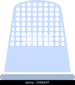 Tailor Thimble Icon. Flat Color Design. Vector Illustration. Stock Vector