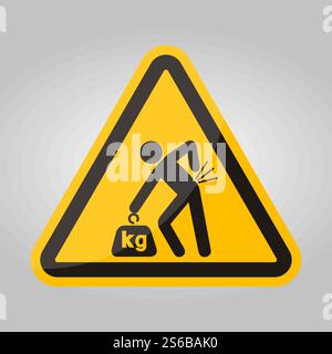 Lifting Hazard Symbol Sign, Vector Illustration, Isolate On White Background Label .EPS10 Stock Vector