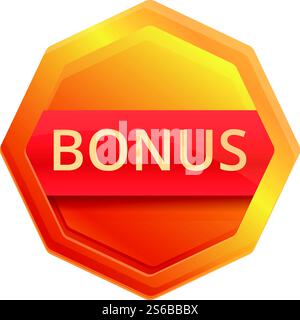 Success bonus icon. Cartoon of success bonus vector icon for web design isolated on white background. Success bonus icon, cartoon style Stock Vector