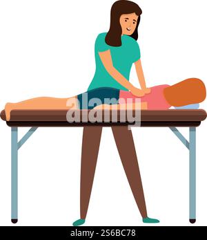 Spine masseur icon. Cartoon of spine masseur vector icon for web design isolated on white background. Spine masseur icon, cartoon style Stock Vector