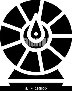 wheel of fortune glyph icon vector. wheel of fortune sign. isolated contour symbol black illustration. wheel of fortune glyph icon vector illustration Stock Vector