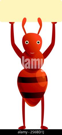 Ant sugar stick icon. Cartoon of ant sugar stick vector icon for web design isolated on white background. Ant sugar stick icon, cartoon style Stock Vector