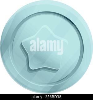 Star reward token icon. Cartoon of star reward token vector icon for ...