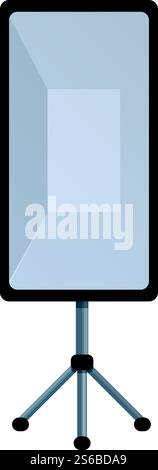 sketch of photographic camera on tripod icon over white background ...