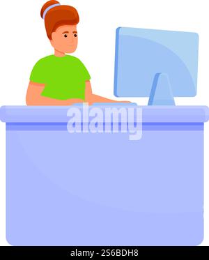 Office outsource icon. Cartoon of office outsource vector icon for web design isolated on white background. Office outsource icon, cartoon style Stock Vector