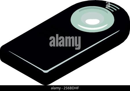 Camera remote control icon. Isometric of camera remote control vector icon for web design isolated on white background. Camera remote control icon, isometric style Stock Vector