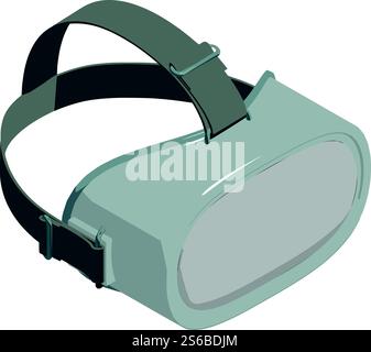 Smartphone game goggles icon. Isometric of smartphone game goggles vector icon for web design isolated on white background. Smartphone game goggles icon, isometric style Stock Vector