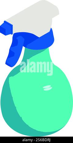 Window spray cleaner icon. Isometric of window spray cleaner vector icon for web design isolated on white background. Window spray cleaner icon, isometric style Stock Vector