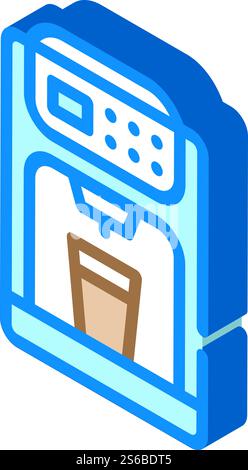 coffee maker isometric icon vector. coffee maker sign. isolated symbol illustration. coffee maker isometric icon vector symbol illustration Stock Vector