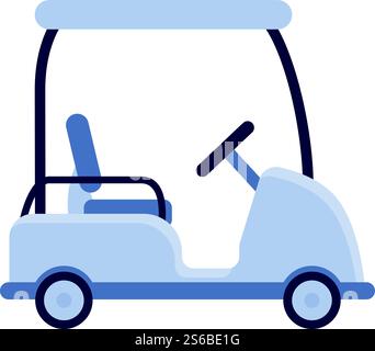 Golf cart icon. Cartoon of golf cart vector icon for web design isolated on white background. Golf cart icon, cartoon style Stock Vector