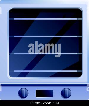 Cooker convection oven icon. Cartoon of cooker convection oven vector icon for web design isolated on white background. Cooker convection oven icon, cartoon style Stock Vector