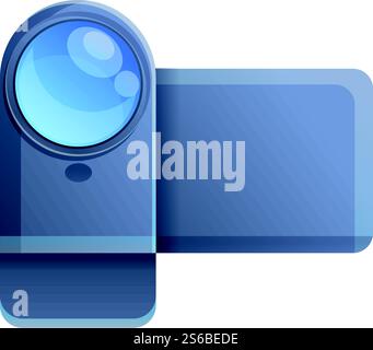 Home camcorder icon. Cartoon of home camcorder vector icon for web design isolated on white background. Home camcorder icon, cartoon style Stock Vector