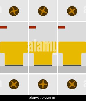 Circuit Breaker Icon. Flat Color Design. Vector Illustration. Stock Vector