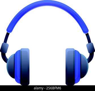 Studio headphones icon. Cartoon of studio headphones vector icon for web design isolated on white background. Studio headphones icon, cartoon style Stock Vector