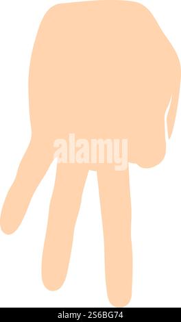 Baseball Catcher Gesture Icon. Flat Color Design. Vector Illustration. Stock Vector