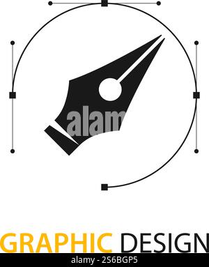 Pentool icon flat design vector Stock Vector