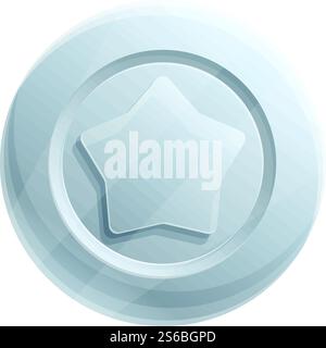 Star silver token icon. Cartoon of star silver token vector icon for ...