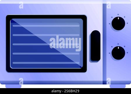 Microwave convection oven icon. Cartoon of microwave convection oven vector icon for web design isolated on white background. Microwave convection oven icon, cartoon style Stock Vector