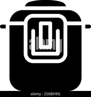 multicooker equipment glyph icon vector. multicooker equipment sign. isolated contour symbol black illustration. multicooker equipment glyph icon vector symbol illustration Stock Vector