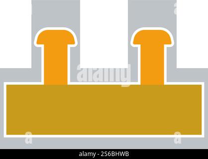 Electrical Connection Terminal Icon. Flat Color Design. Vector Illustration. Stock Vector