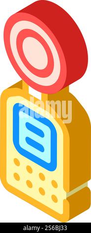 light meter measuring equipment isometric icon vector. light meter measuring equipment sign. isolated symbol illustration. light meter measuring equipment isometric icon vector illustration Stock Vector