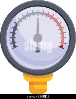 Temperature manometer icon. Cartoon of temperature manometer vector icon for web design isolated on white background. Temperature manometer icon, cartoon style Stock Vector