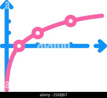functions and graphics lesson color icon vector. functions and graphics lesson sign. isolated symbol illustration. functions and graphics lesson color icon vector illustration Stock Vector