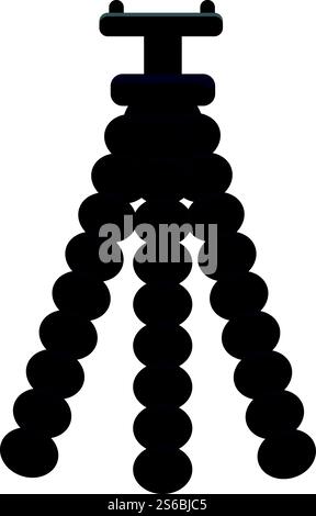 Flexible tripod icon. Cartoon of flexible tripod vector icon for web design isolated on white background. Flexible tripod icon, cartoon style Stock Vector