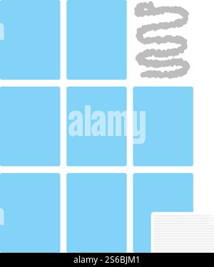 Wall Tiles Icon. Flat Color Design. Vector Illustration. Stock Vector