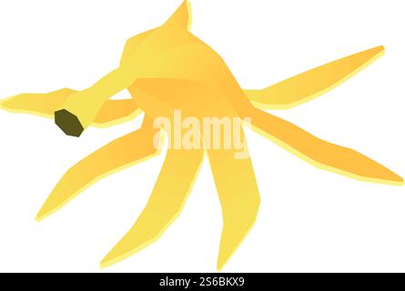 Banana peel icon. Isometric of banana peel vector icon for web design isolated on white background. Banana peel icon, isometric style Stock Vector