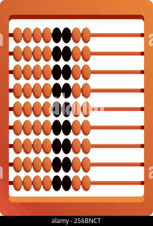 Math abacus icon. Cartoon of math abacus vector icon for web design isolated on white background. Math abacus icon, cartoon style Stock Vector