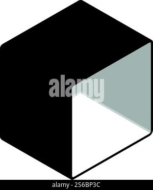 Photo light box cube icon. Isometric of photo light box cube vector icon for web design isolated on white background. Photo light box cube icon, isometric style Stock Vector