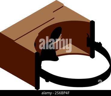 Game goggles icon. Isometric of game goggles vector icon for web design isolated on white background. Game goggles icon, isometric style Stock Vector