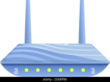 wireless dsl modem cartoon. internet wifi, hub lan wireless dsl modem ...