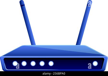 Wifi modem business office icon. Cartoon of wifi modem business office vector icon for web design isolated on white background. Wifi modem business office icon, cartoon style Stock Vector